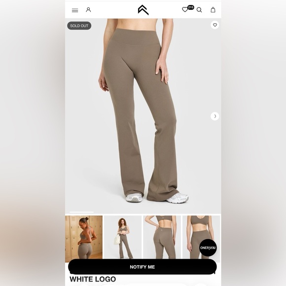 Oner Active Pants - Oner Active Softmotion flare pants - moss brown